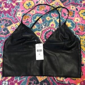fashion nova Faux leather bralette